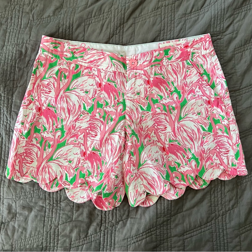 Lilly Pulitzer Buttercup Scalloped Hem Shorts